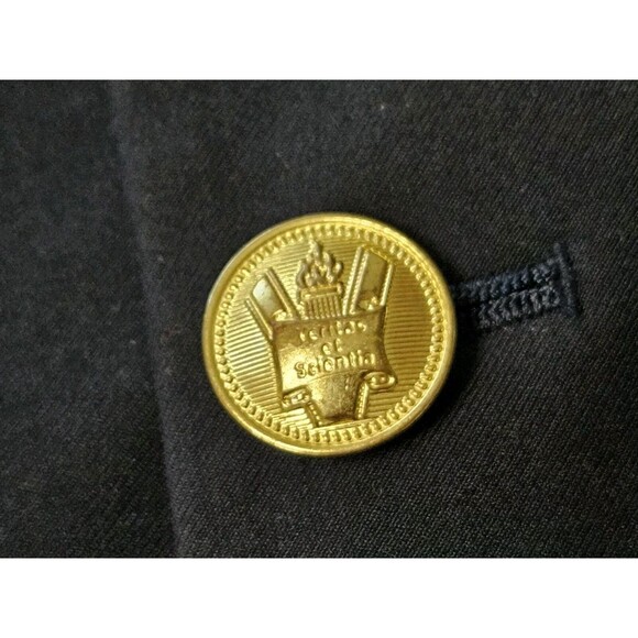The Village School Blazer Size 38R Golden Buttons Navy - Picture 6 of 11